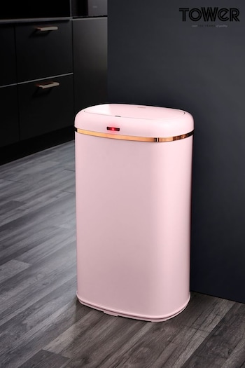 Tower Pink Cavaletto 58L Square Sensor Bin (N42035) | £100