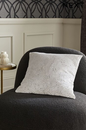 Silver Luxurious Cracked Velvet Cushion (N42187) | £22
