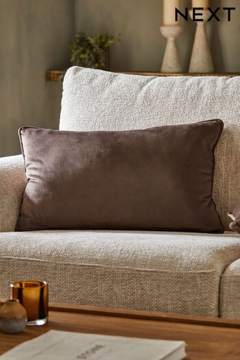 Espresso Brown Matte Velvet Cushion (N42212) | £11