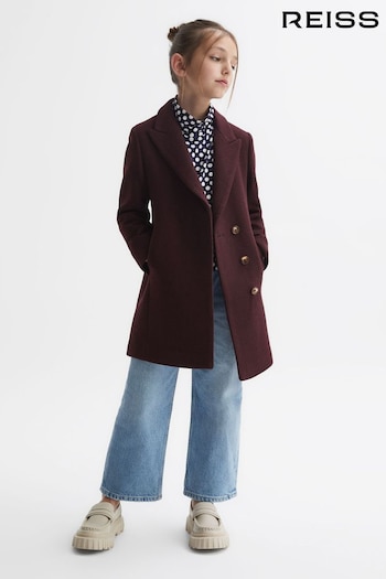 Reiss Berry Harlow Junior Mid Length Wool Blend Coat (N42238) | £108