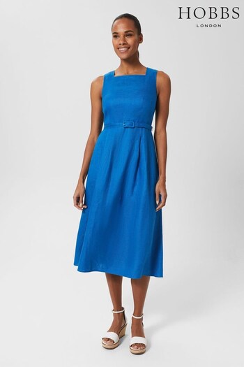 Hobbs Blue Petite Jaida Dress (N42386) | £149