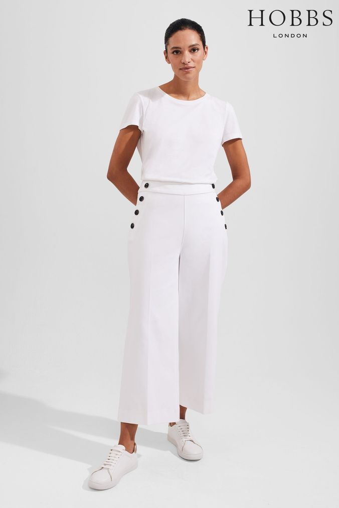 Buy Women s White Cropped Trousers Online Next UK