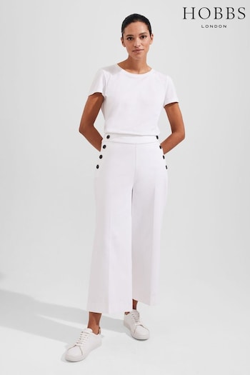 Hobbs Simone Crop White Trousers (N42405) | £89