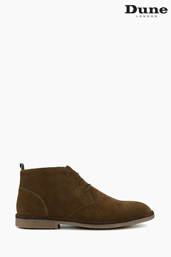 Dune London Brown Cashed Lace Up Chukka Boots (N42418) | £100