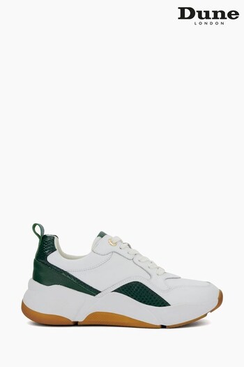 Dune London Green Eagerly Mix Material Chunky Trainers (N42429) | £80