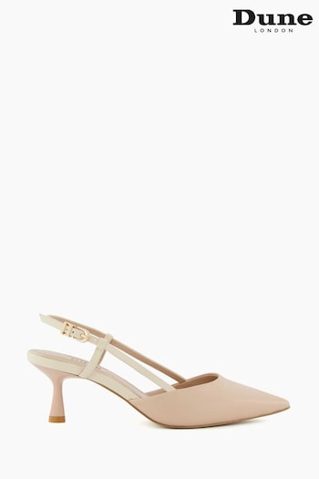 Dune London Classify Clean Slingback Nude Court Shoes (N42442) | £85