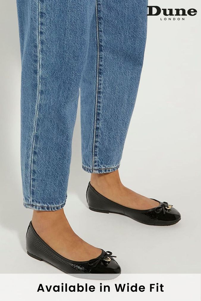 Buy Women s Dune London Black Ballerina Shoes Online Next UK