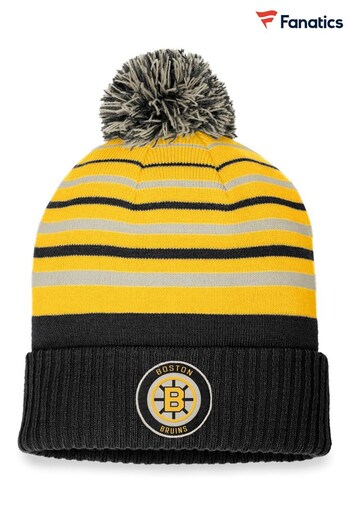 Fanatics Yellow Boston Bruins Branded True Classics Beanie with Pom (N42854) | £20