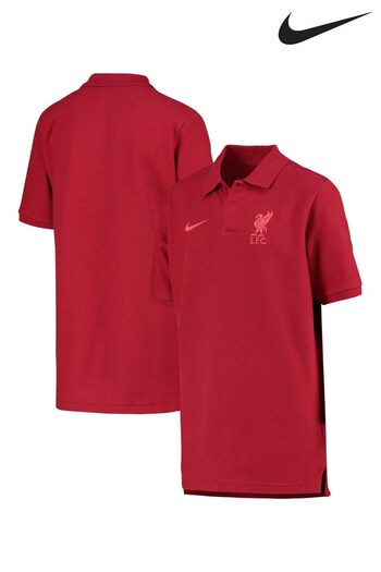 Nike Red Liverpool Club 19 Polo Delav Shirt (N42923) | £33
