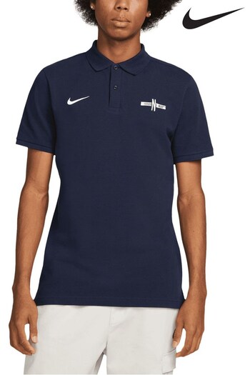 Nike Blue England Pique Polo Shirt (N42926) | £38