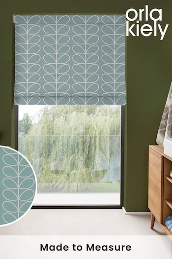 Orla Kiely Aqua Jumbo Linear Stem Made to Measure Roman Blinds (N43099) | £79