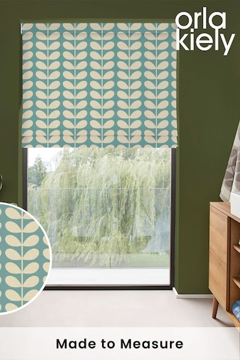 Orla Kiely Duckegg Solid Stem Made to Measure Roman Blinds (N43103) | £79