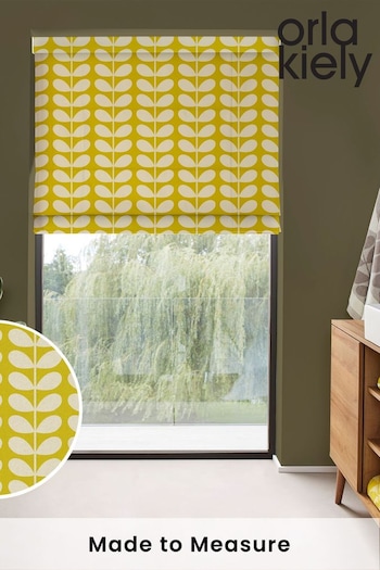 Orla Kiely Yellow Solid Stem Made to Measure Roman Blinds (N43105) | £79