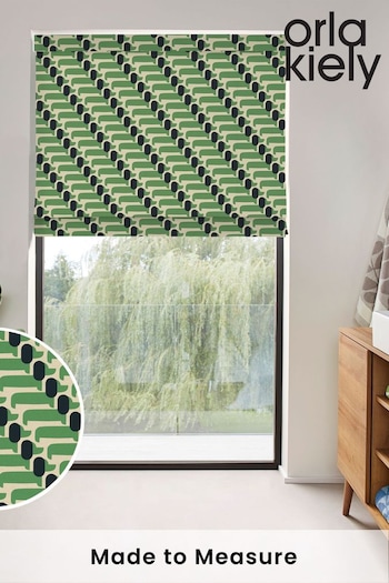 Orla Kiely Green Dog Show Made to Measure Roman Blinds (N43115) | £79