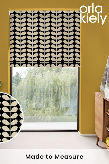Orla Kiely Black Solid Stem Made to Measure Roman Blinds (N43126) | £79
