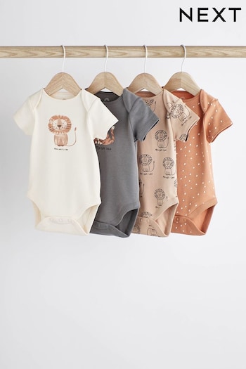 Neutral Baby Short Sleeve Bodysuits 4 Pack (N43130) | £14 - £16