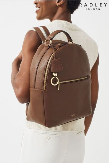 Radley London Witham Road Medium Ziptop Brown Backpack (N43204) | £259