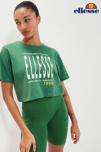 Ellesse Green Volia Crop T-Shirt (N43250) | £20