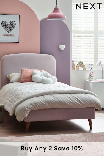 Opulent Velvet Lilac Purple Matson Kids Upholstered Bed Frame (N43294) | £275