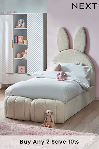 Casual Boucle Natural Oyster Bunny Kids Upholstered Bed Frame (N43296) | £550