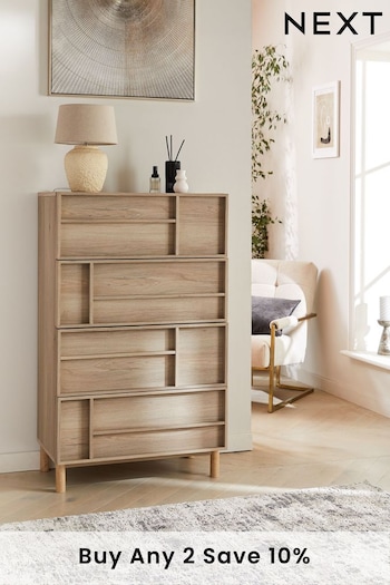 Mid Natural Finsbury 4 Drawer Chest of Drawers (N43310) | £375