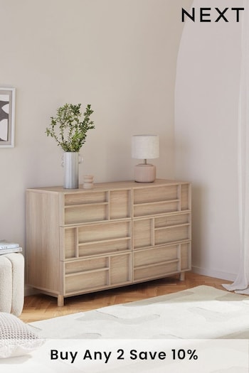 Mid Natural Finsbury 6 Drawer Chest of Drawers (N43311) | £450