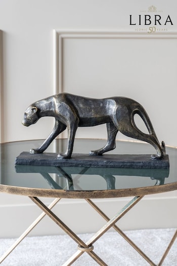 Libra Bronze Cubist Resin Leopard Sculpture (N43362) | £99.50