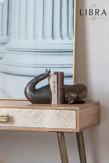 Libra Bronze Iconic Whale B Bookends (N43366) | £99.50