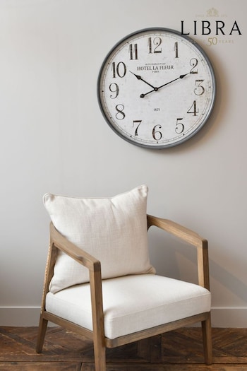 Libra Grey Hotel La Fleur Wall Clock (N43397) | £162