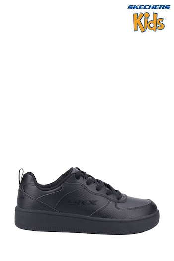 Skechers Black Skechers Sport Court 92 School Black Shoes (N43423) | £42