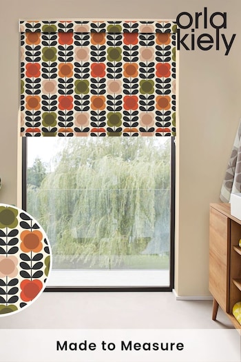 Orla Kiely Tomato and Pink Spot Flower Stem Made to Measure Roller Blinds (N43428) | £58