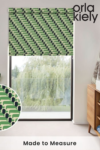 Orla Kiely Green Dog Show Made to Measure Roller Blinds (N43432) | £58
