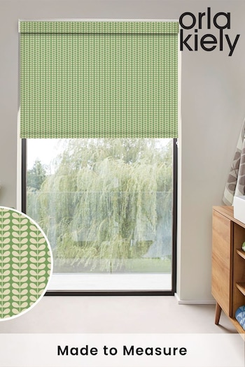Orla Kiely Green Tiny Stem Made to Measure Roller Blinds (N43441) | £58