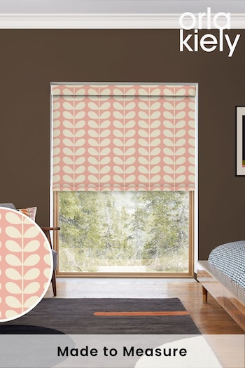 Orla Kiely Pink Solid Stem Made to Measure Roller Blinds (N43446) | £58