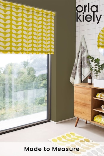 Orla Kiely Yellow Solid Stem Made to Measure Roller Blinds (N43447) | £58