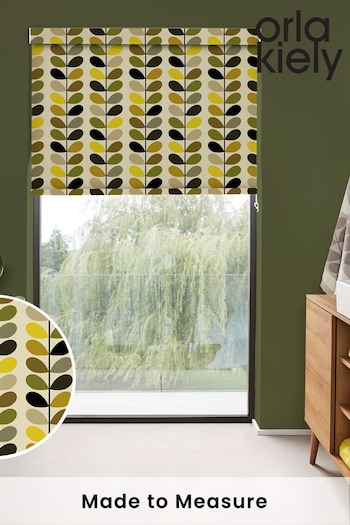 Orla Kiely Yellow Multi Stem Made to Measure Roller Blinds (N43454) | £58