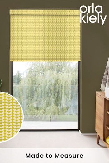Orla Kiely Yellow Tiny Stem Made to Measure Roller Blinds (N43467) | £58