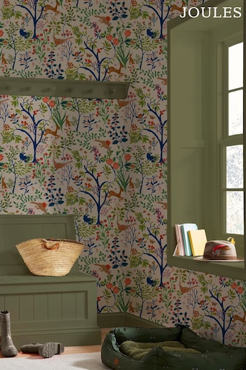 Joules Cream Enchanted Woodland Antique Wallpaper (N43572) | £48