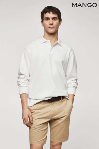 Mango Long Sleeves Cotton Bear Polo Shirt (N43594) | £36