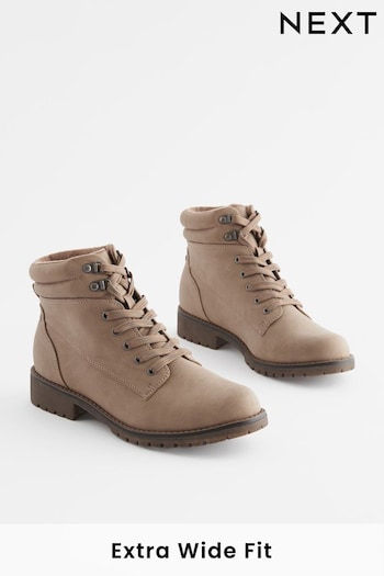 Neutral Extra Wide Fit Forever Comfort® Casual Lace-Up Boots (N43624) | £40