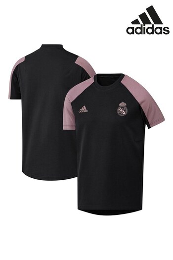 adidas Black Real Madrid Travel T-Shirt (N43802) | £45