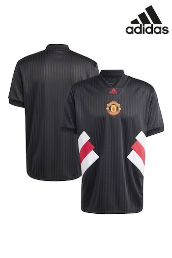 adidas Black Manchester United Icon Jersey (N43893) | £70