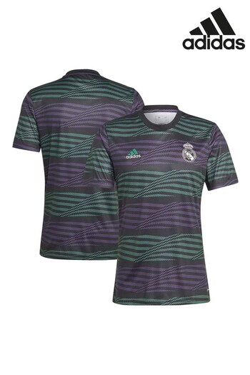 adidas Black Real Madrid Pre Match Shirt (N43896) | £60