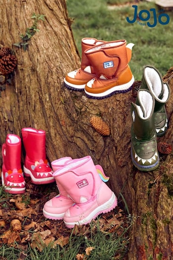 JoJo Maman Bébé Pink Girls' Unicorn Snow Boots (N43985) | £26.50