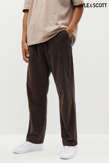 Lyle & Scott Cord Loose Tapered Fit Trousers (N44004) | £85