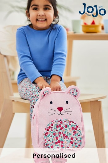 JoJo Maman Bébé Pink Personalised Mouse Backpack (N44049) | £28