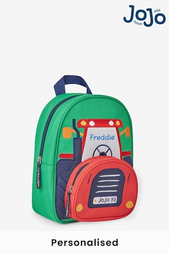 JoJo Maman Bébé Personalised Tractor Backpack (N44050) | £28