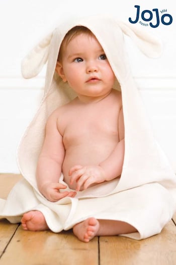 JoJo Maman Bébé Cream Personalised Cream Bunny Hooded Towel (N44055) | £25
