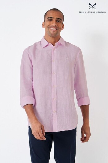 Crew zip-detail Clothing Company Pink Cotton Classic Shirt (N44069) | £69