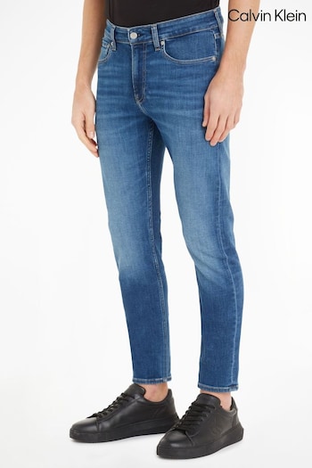 Calvin Klein Blue Slim Taper Jeans Regular-Fit (N44145) | £90